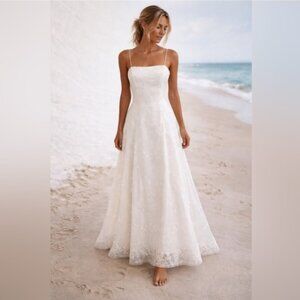 Venessa Stevens - Cream Wedding Gown - 8 -USA
